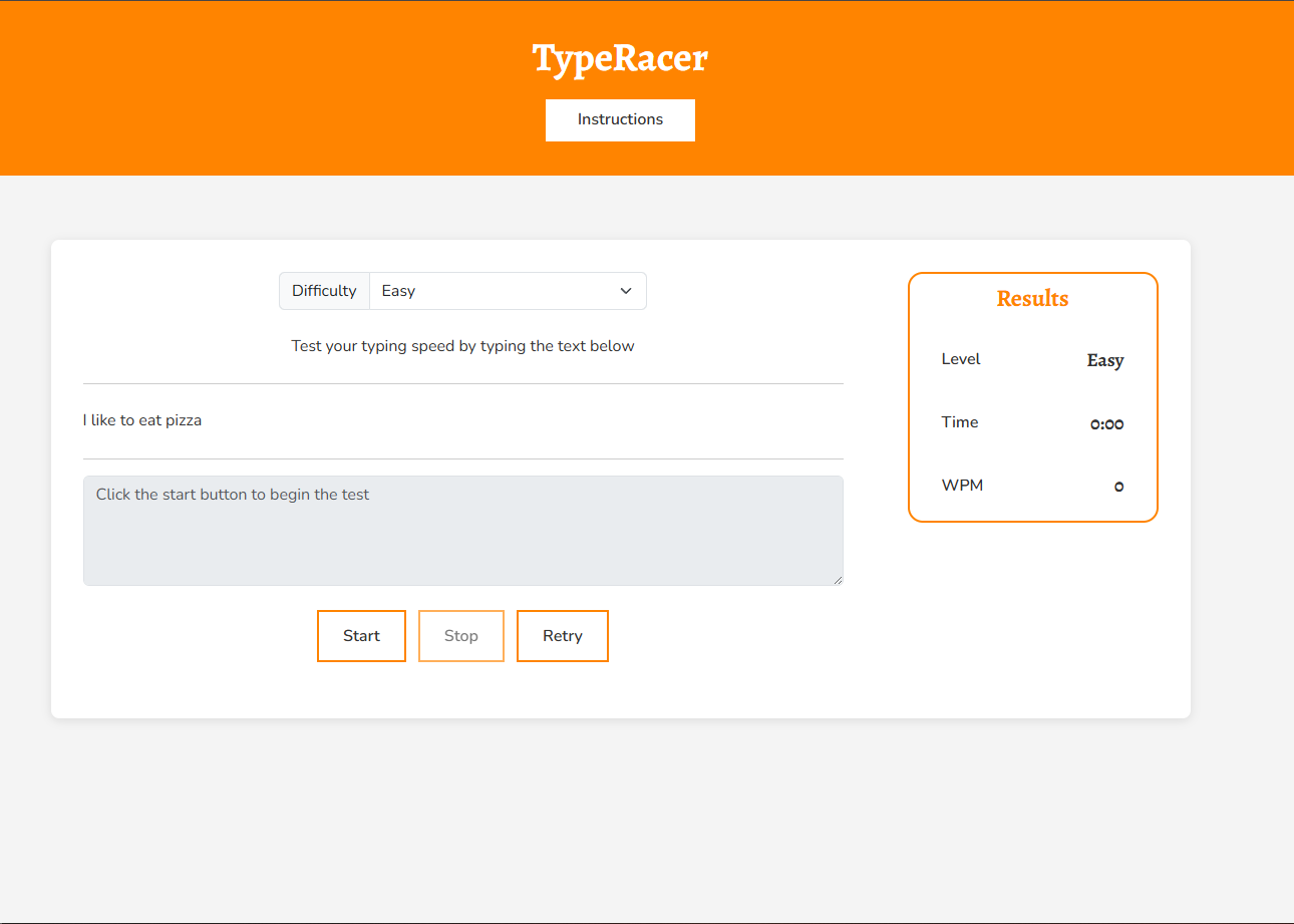 typeracer screenshot